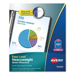 Avery Dennison Sheet Protector,Clear,PK200 74400