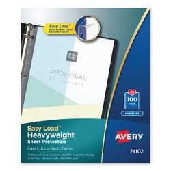 Avery Dennison Non-Glare,Sheet Protector,Top Load,PK100 74102