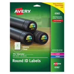 Avery Dennison Glossy Label,Clear,PK500 6582