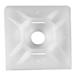 Partners Brand Cable Tie Mounts,3/4x3/4",Natural,PK100 CTM33N