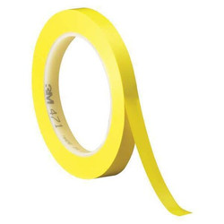 3m Vinyl Tape,1/4"x36yd,Yllw,PK3 T9614713PKY