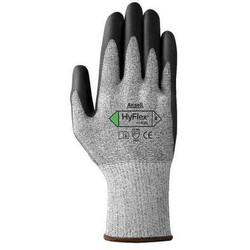 Ansell Cut Resistant Gloves,Black/Gray,7,PR 11-435