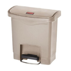 Rubbermaid Commercial Slim Jim Resin Step On,4 gal.,Beige  1883455