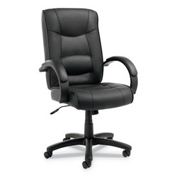 Alera Strada Swivel/Tilt Chair,Black Leather ALESR41LS10B