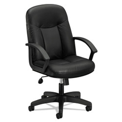 Hon Basyx Chair,Hi-Back,Leather,Fxdarm,Black BSXVL601SB11
