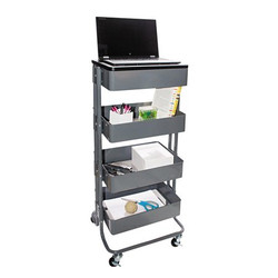 Vertiflex Cart,Standing Workstation,Gray VF51025