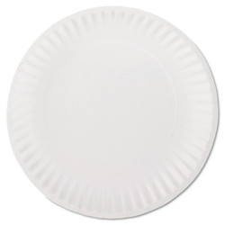 Ajm Packaging Paper Plate,9", White,PK10 10100