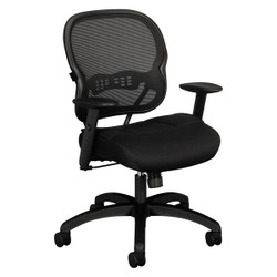Hon Basyx Chair,Midbck,Mesh Seat,Black VL712MM10