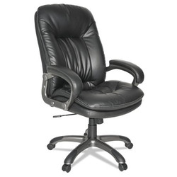 Oif High-Back Leather Chair,Black 3715