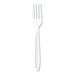 Solo Fork,Impress,Hvy Plastic,White,PK1000 HSWF-0007