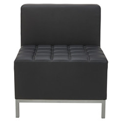 Alera Sofa,Armless,Sectional,Black QB8116