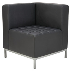 Alera Sofa,Corner,Sectional,Black QB8016