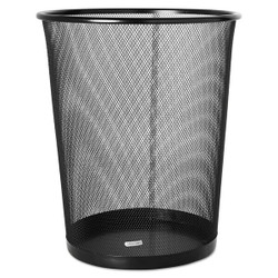 Rolodex Wastebasket,Round,Wire,4.5 gal.,Black 22351