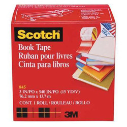 Scotch Book Tape,Trans,3 x 15 yd. 8453