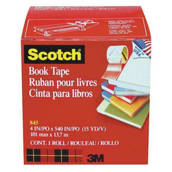 Scotch Book Tape,Trans,4 x 15 yd. 8454