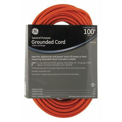 Ge Extension Cord,In/Outdoor,Grounded,100ft 51923