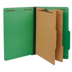 Universal Classification Folder,Lgal,6S,Green,PK10 UNV10312