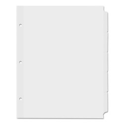 Universal Econ 5 Tab Divider,Letter,White,PK36 UNV20835