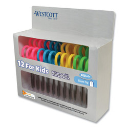 Westcott Kids Scssors,Antimicrobial,Blunt,5",PK12 14871