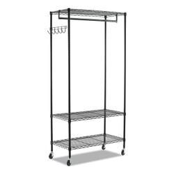 Alera Shelving Garment Rack,Coat Rack,Stand Al ALEGR364818BL