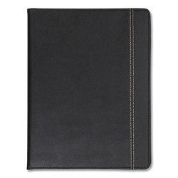 Samsill Padfolio,Leather/Faux Trim,Black 71220