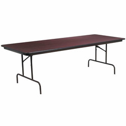Flash Furniture Fold Table,Wood,Melamne Lmnt Top,36"x96" YT-3696-MEL-WAL-GG