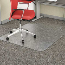 Alera Stud Chair Mat,Carpet,45"x53",Lip,Clear ALEMAT4553CFPL