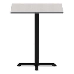 Alera Rev Laminate Table Top,Square,White/Gray ALETTSQ36WG