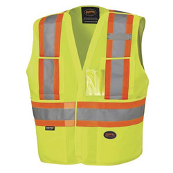 Pioneer Safety Vest,Tear-Away,Hi-Vis Orange,23XL V1021061U-2/3XL