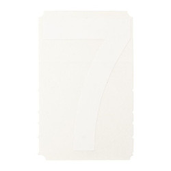 Brady Number Label,1in.H Character,Vinyl,PK10 5040-7