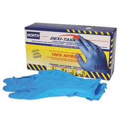 Honeywell North Disposable Gloves,Nitrile,9,Blue,PK100 LA049/L