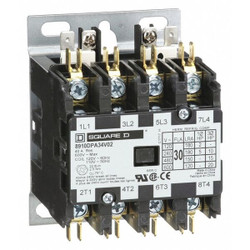 Square D DefPurposeMagContactor,110/120VAC,4P,30A 8910DPA34V02