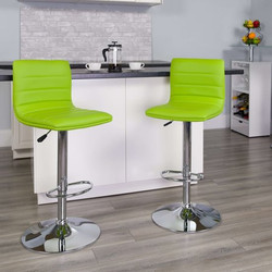 Flash Furniture Green Vinyl Barstool,PK2 2-CH-92023-1-GRN-GG