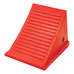 Checkers Wheel Chock,Orange,9"W,9"H,Single Style UC1500-6