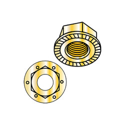 Sim Supply Flange Nuts,3/8-16 SERR HEx FLN,PK1000 37NR8