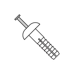 Sim Supply Drive Pin Anchors,10x3/4 PLASTC,PK1000 10750PMSWH