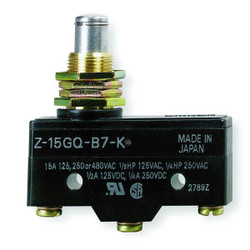 Omron Snap Action Switch, Plunger, 1NO/1NC Z-15GQ-B7-K