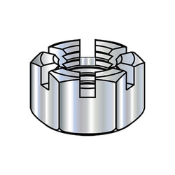 Sim Supply Hex Nuts,7/8-9 SLOTTED HEx NUTS,PK100 87NHS