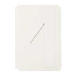 Brady Number Label, Char 4, 3in.H, Vinyl, PK10 5130-4