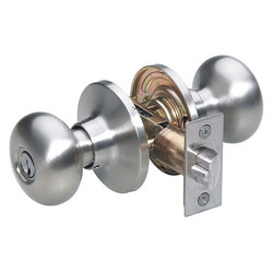 Master Lock Knob Lockset,Biscuit Style,Satin Nickel BC0115KA4S