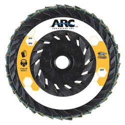 Arc Abrasives Flap Disc, 4 1/2 in Dia, 5/8 in Arbor 71-10916AP