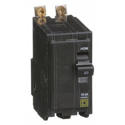 Square D Circuit Breaker,20A,Bolt On,120/240V,2P  QOB220