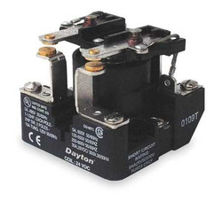 Dayton Open Power Relay,6 Pin,24VAC,DPST-NO 5Z544