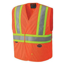 Pioneer Safety Vest,Hi-Vis,Orange,FR,4/5XL V2510850U-4/5XL