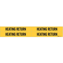 Brady Pipe Marker,Heating Return,1 1/8in H 7125-4