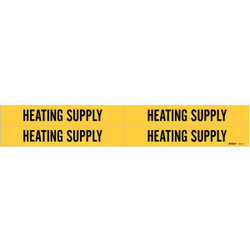 Brady Pipe Marker,Heating Supply,1 1/8in H 7127-4