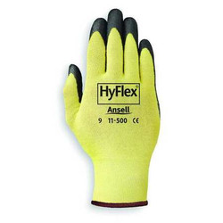 Ansell Cut Resistant Gloves,Yellow/Black,XS,PR 11-500