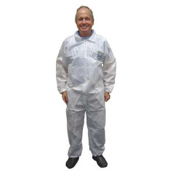 Bodyfilter 95+ Collared Coverall,Elastic,White,M,PK25 4017-M