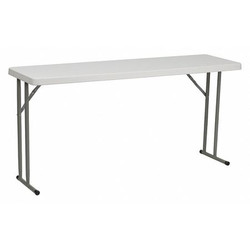 Flash Furniture Fold Training Table,Wht Plastic,18"x60" RB-1860-GG