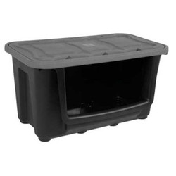 Durabilt Stacking Bin,Blk/Ylw,Plastic,15 5/8 in 7720GRBK.06